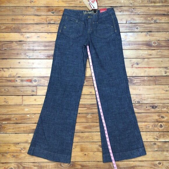 JEANS Foxy jeans regular low rise grey light 70’s size 5 funky wide flare leg - Picture 7 of 11